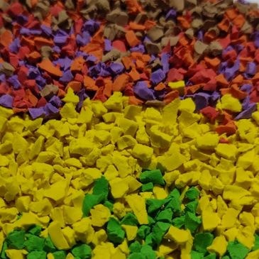 Gránulos de caucho SBR y EPDM de colores para pisos de caucho